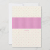 Roze Baby shower Kaart (Achterkant)