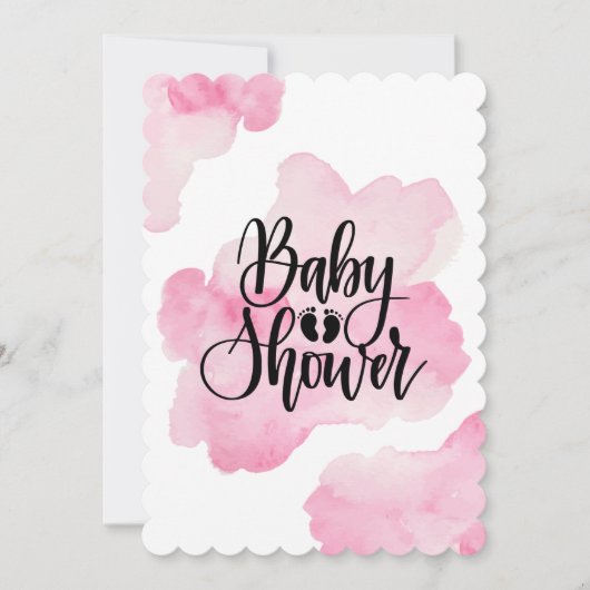 Roze Baby shower Kaart (Voorkant)