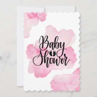 Roze Baby shower Kaart