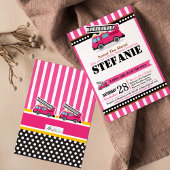 Roze Baby shower Kaart