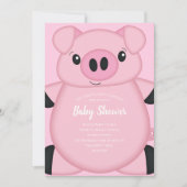 Roze Baby shower Kaart (Voorkant)