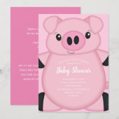 Roze Baby shower Kaart (Voorkant / Achterkant)