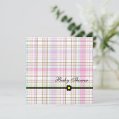 Roze Baby shower Kaart (Staand voorkant)