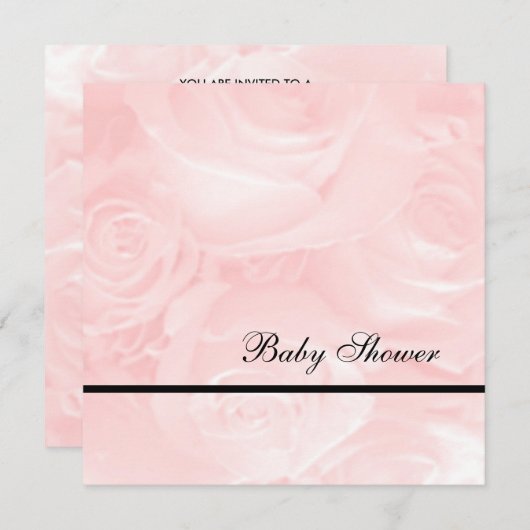 Roze Baby shower Kaart (Voorkant / Achterkant)