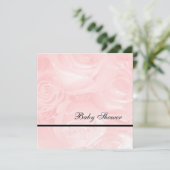 Roze Baby shower Kaart (Staand voorkant)