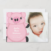 Roze Baby shower Kaart (Voorkant)