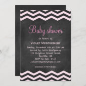 Roze Baby shower Kaart (Voorkant / Achterkant)