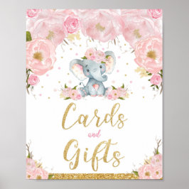 Roze Baby shower Kaarten flessenbord Poster