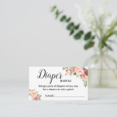 Roze baby shower-kaartenkaartje voor het luiderver plaatskaartje (Staand voorkant)