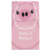 Roze Baby shower Klein Cadeauzakje (Achterkant)