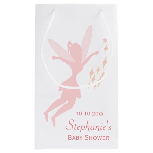 Roze Baby shower Klein Cadeauzakje (Achterkant)