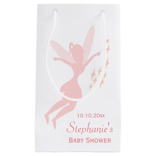 Roze Baby shower Klein Cadeauzakje (Voorkant)