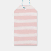 Roze baby shower labels Blush bloemenmeisje Cadeaulabel (Achterkant)