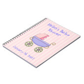 Roze Baby shower laptop Notitieboek (Linkerzijde)