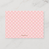Roze Baby shower Luier Raffle Ticket Insert Informatiekaartje (Achterkant)
