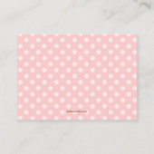 Roze Baby shower Luier Raffle Ticket Insert Informatiekaartje (Achterkant)