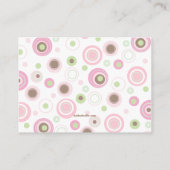 Roze Baby shower Luier Raffle Ticket Insert Informatiekaartje (Achterkant)