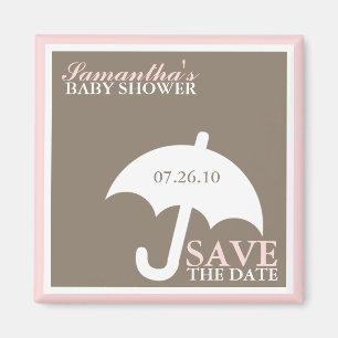 Roze Baby shower Magneet