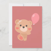 roze baby shower meisje uitnodigingskaart save the date (Achterkant)