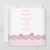 roze Baby shower meisjes Kaart (Achterkant)