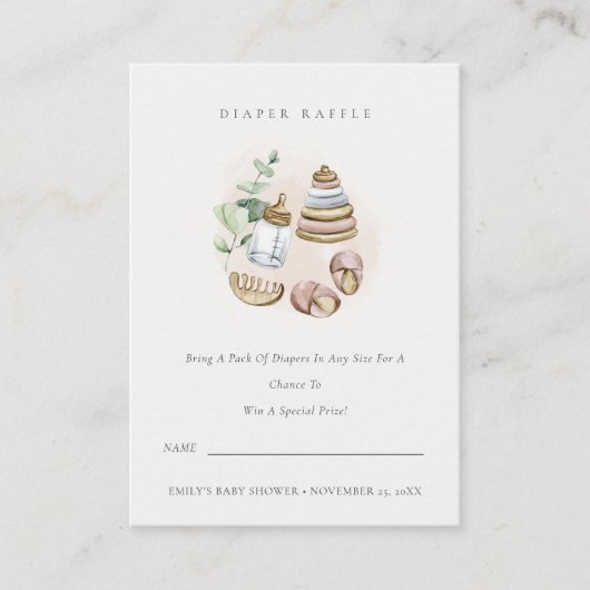 Roze Baby shower met elementaire kleerverslapping Informatiekaartje (Voorkant)