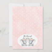 Roze Baby shower met flesje, twee flesjes Kaart (Achterkant)