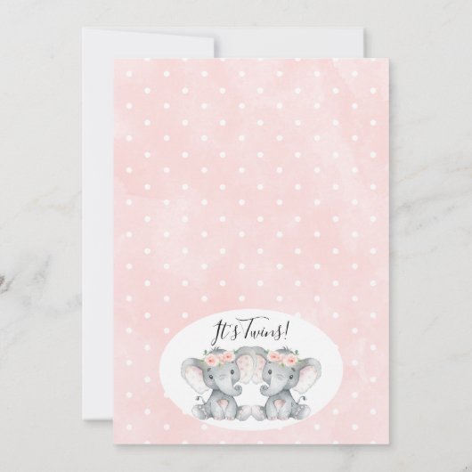 Roze Baby shower met flesje, twee flesjes Kaart (Achterkant)