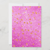 Roze Baby shower met glitter en regenboogontstekin Kaart (Achterkant)
