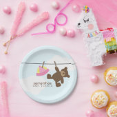 Roze Baby shower met kast Papieren Bordje (Feest)