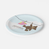 Roze Baby shower met kast Papieren Bordje (Gekanteld)