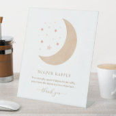Roze baby shower met 'Over the Moon' thema - Luier Reclamebord Met Voetstuk (Insitu)