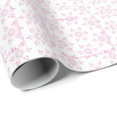 Roze Baby shower mooie babymeisjesventilatorPatroo Cadeaupapier (Rol Hoek)