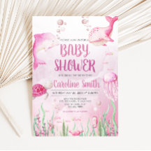 Roze Baby Shower Onder de Zee