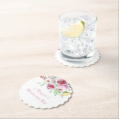 Roze Baby shower Onderzetter van papierstaaf voor  (Insitu)