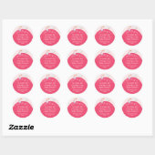 Roze Baby shower Ooievaar Dank u Sticker (Vel)