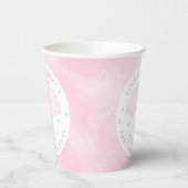 Roze Baby shower Papieren Bekers (Links)