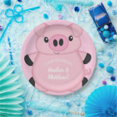 Roze Baby shower Papieren Bordje (Feest)