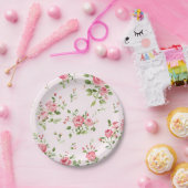 Roze Baby shower Papieren Bordje (Feest)