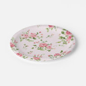 Roze Baby shower Papieren Bordje (Gekanteld)