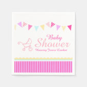 Roze baby shower-papierservet servet (Voorkant)