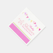 Roze baby shower-papierservet servet (Hoek)