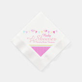 Roze baby shower-papierservet servetten (Hoek)
