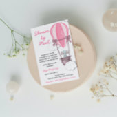 Roze Baby shower per post Uitnodiging