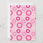 Roze Baby shower per post Uitnodiging (Achterkant)