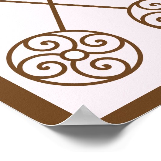 Roze Baby shower Poster (Hoek)