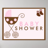 Roze Baby shower Poster (Voorkant)