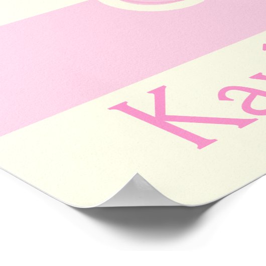 Roze baby shower, Poster (Hoek)