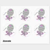 Roze Baby shower rammelaar Ronde Stickers (Vel)