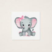 Roze Baby shower Registratie QR Code Kaart (Voorkant)