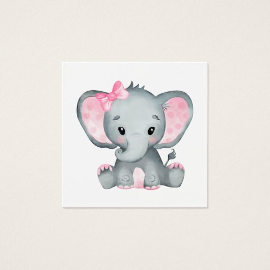 Roze Baby shower Registratie QR Code Kaart (Voorkant)